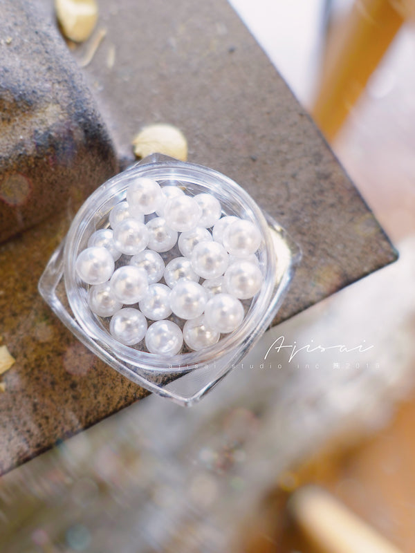 AJISAI Nail Accessories High Quality White Pearls [NO extra discount]
