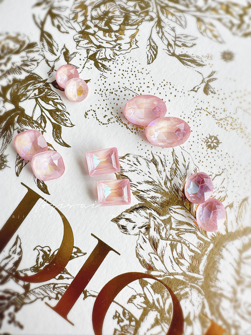 AJISAI Premium Crystal Pointed-back Rose Moonlight Shimmer Set