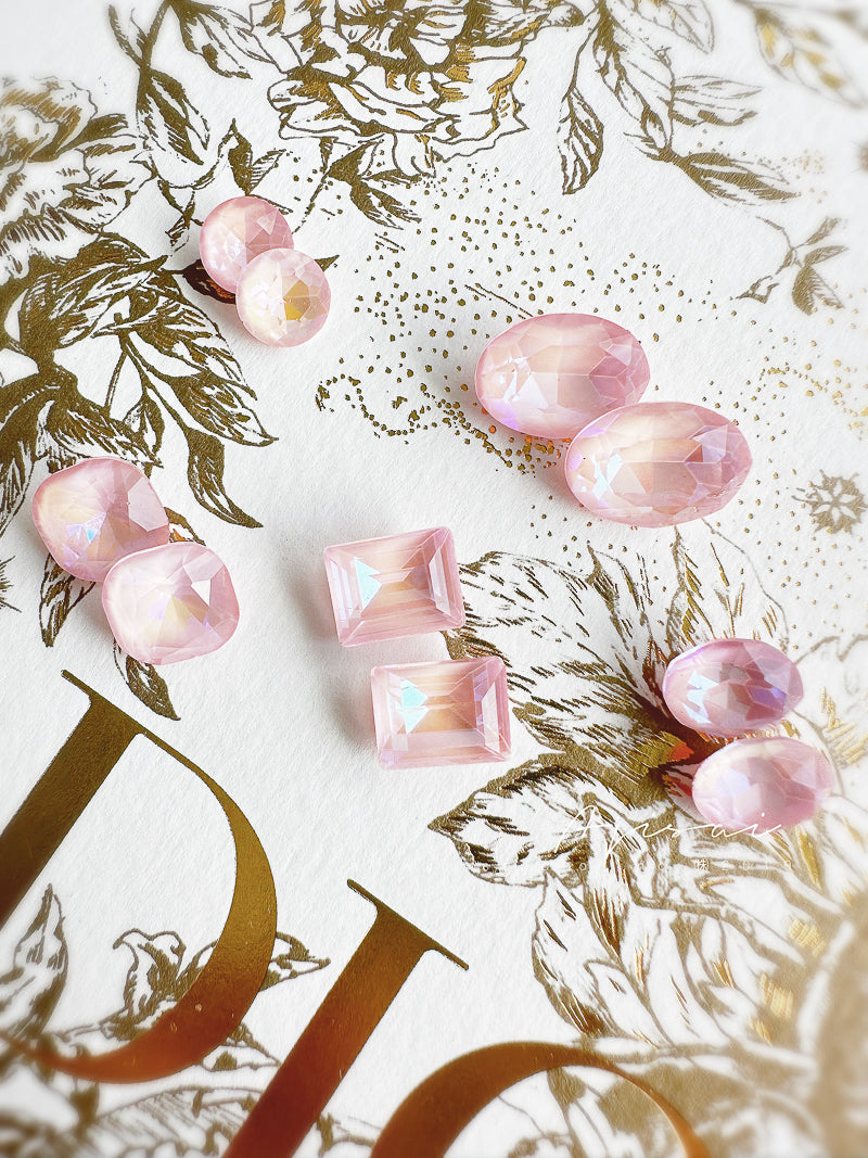 AJISAI Premium Crystal Pointed-back Rose Moonlight Shimmer Set