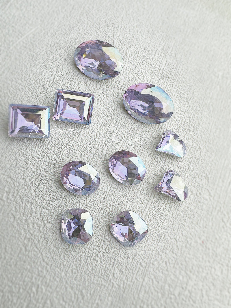 AJISAI Premium Crystal Pointed-back Violet Moonlight Shimmer Collection