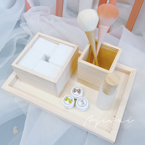 AJISAI Nail Tools Wooden Desk Organizer Set [NO extra discount]