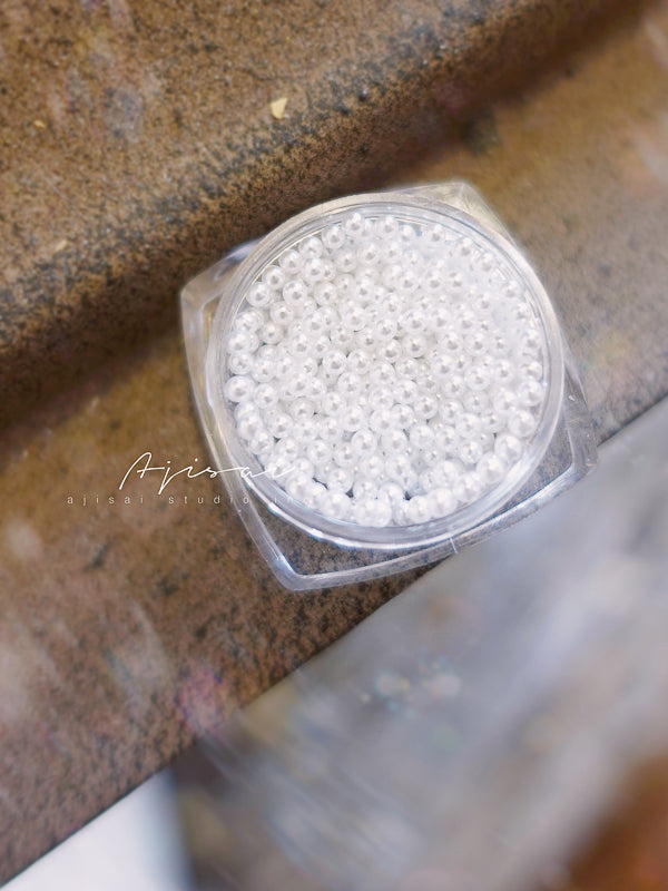 AJISAI Nail Accessories High Quality White Pearls