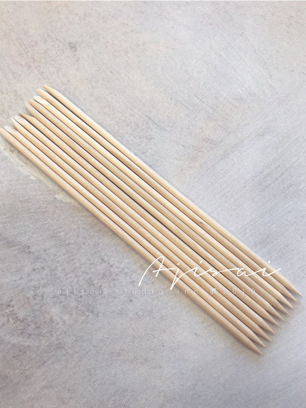 AJISAI Nail Tools Orange Wood Sticks - 10pc