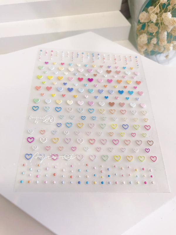 AJISAI Nail Sticker - Mixed Heart